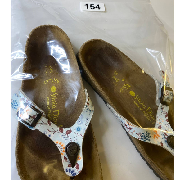 Birkenstock Papillio Turin Silvia Dias Floral Thong Sandals Women’s Size 38 - Picture 5 of 5